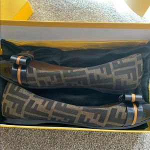 Vintage Fendi flats.